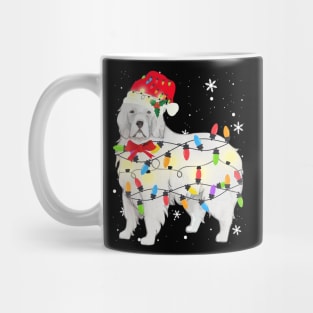 Great Pyrenees Dog Christmas Light Xmas Mom Dad Mug